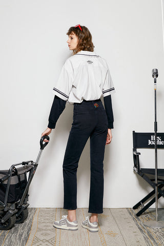 Activity Grrrl High Rise Kick Crop Jeans HJ017 - Glamourous Grace