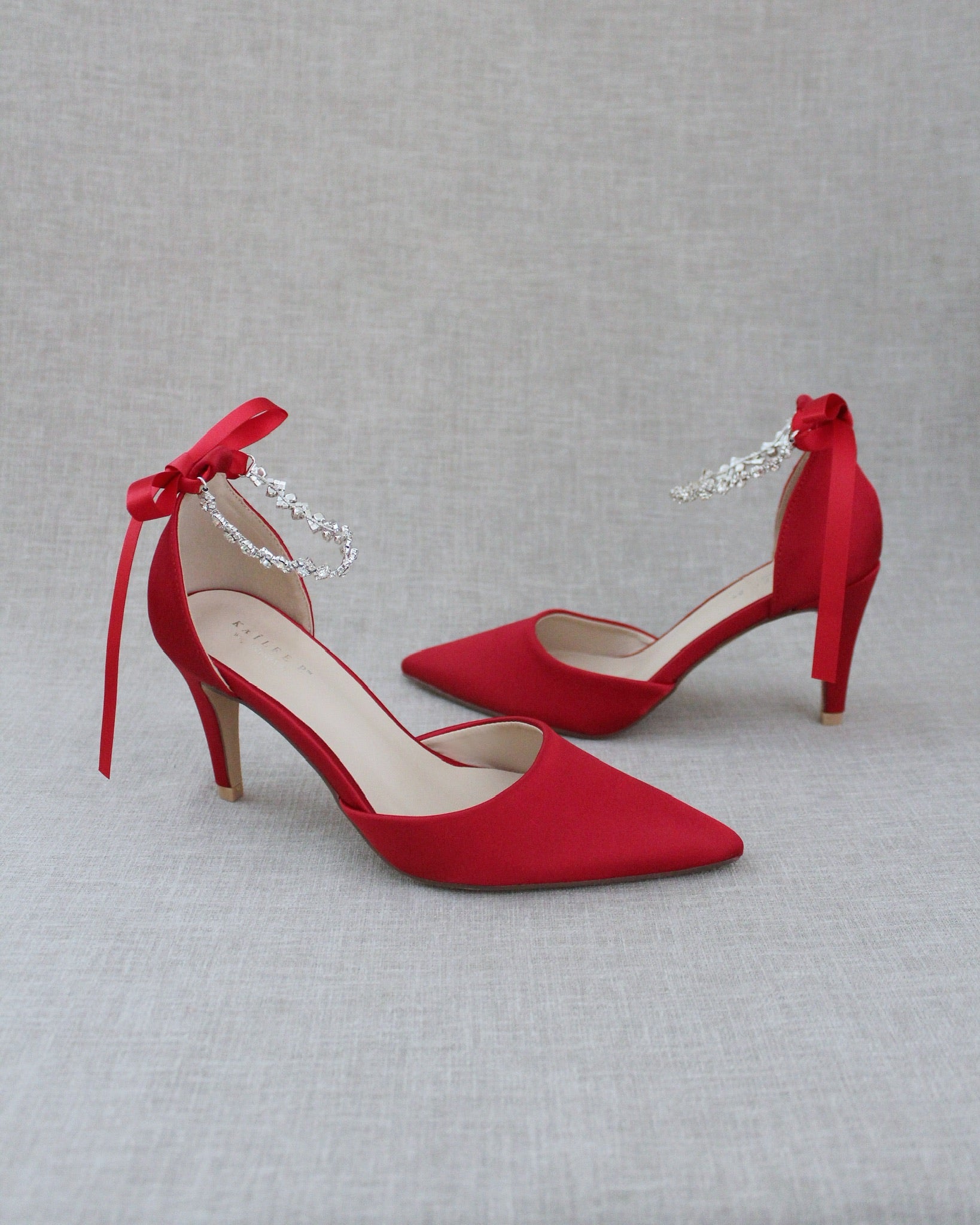 Evening Pumps with Amaryllis Crystal Strap