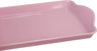 Reston Lloyd Melamine Plastic Tidbit Tray, BPA-Free, Food Safe, Multipurpose Platter  Serving Tray, Bathroom/Table Organizer,  Pink