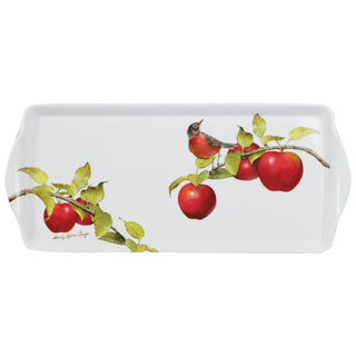 Reston Lloyd Melamine Plastic Tidbit Tray, BPA-Free, Food Safe, Multipurpose Platter  Serving Tray, Bathroom/Table Organizer,  Harvest Apple