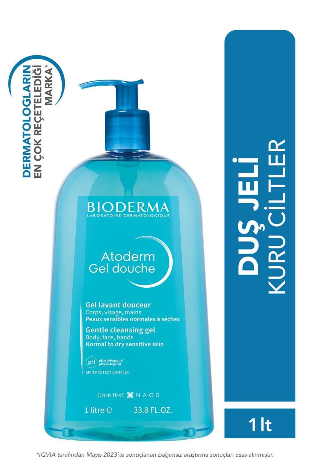 Bioderma Atoderm Shower Gel 1000ml - Moisturizing, Dermatologically Tested, Paraben-Free for Sensitive Skin - Glamourous Grace