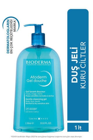 Bioderma Atoderm Shower Gel 1000ml - Moisturizing, Dermatologically Tested, Paraben-Free for Sensitive Skin - Glamourous Grace