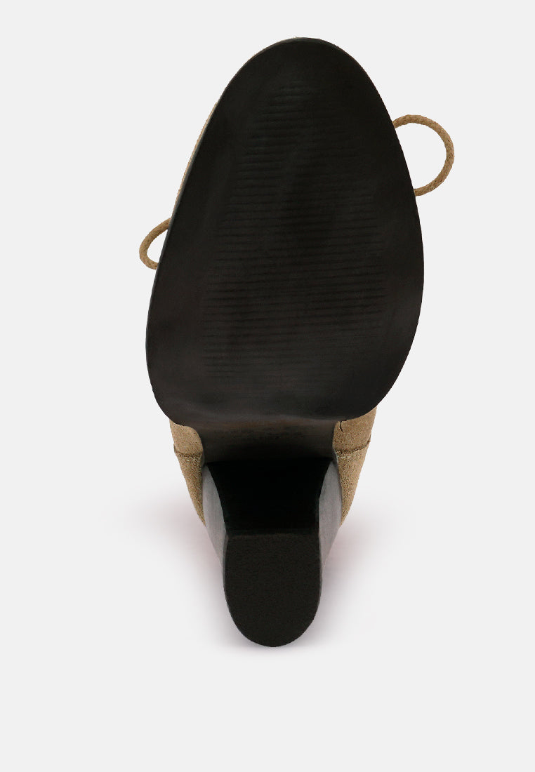 Goose-Feather Antique High Heeled Ankle Boot - Glamourous Grace