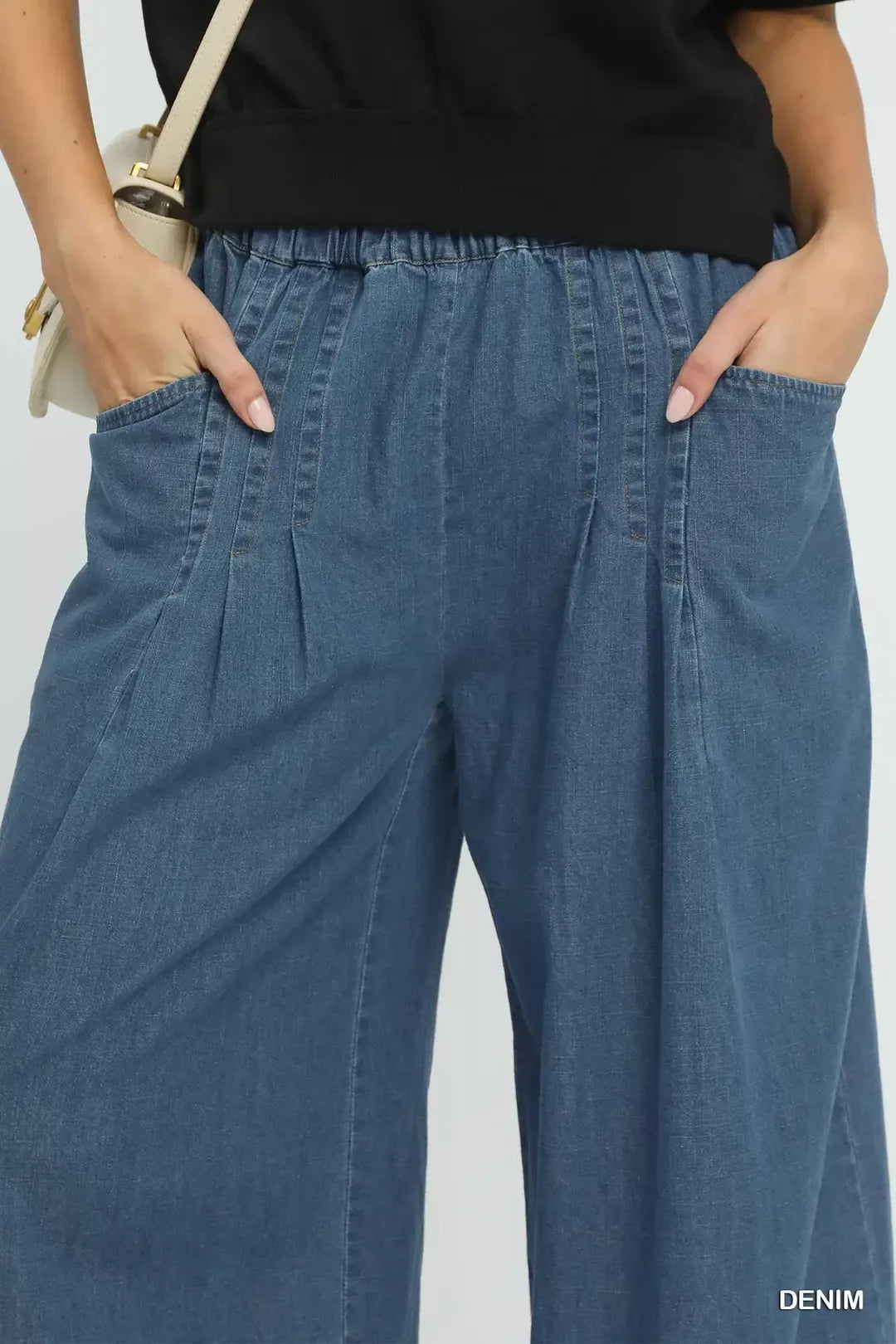 Umgee Stone Washed Wide Leg Pants - Glamourous Grace