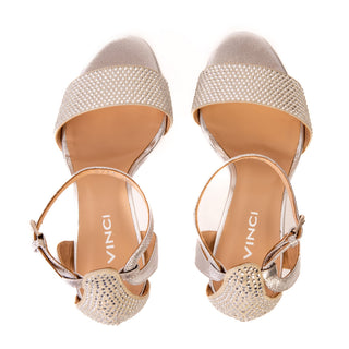The Mars Platform Heel Silver Leather Women's Sandal - Glamourous Grace