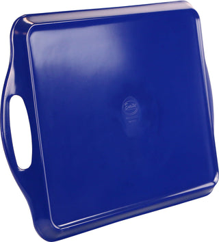 Reston Lloyd Multi-Purpose 18" Rectangle Melamine Plastic Handled Tray, Indigo