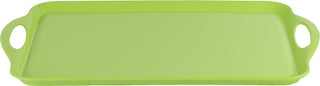 Reston Lloyd Multi-Purpose 18" Rectangle Melamine Plastic Handled Tray, Lime