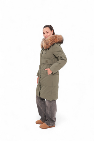 Genuine Fur Trim Bio-Down Fill Coat