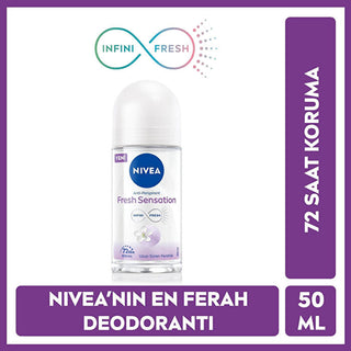 Nivea Fresh Sensation Women's Roll On Deodorant 1.69oz - Long Lasting - Glamourous Grace