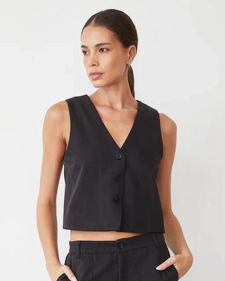 MONROW Soft Twill Relaxed Vest