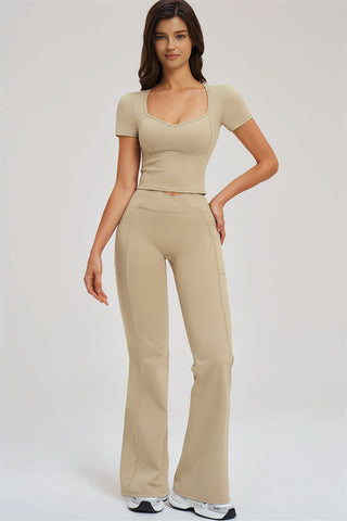 The Sizzle T-shirt Flared Leggings 2-Piece Set