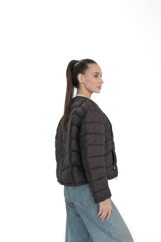 Lightweight Transitional Jacket with Detachable Scarf