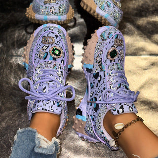 Women's Rhinestone Durian Casual Sneakers