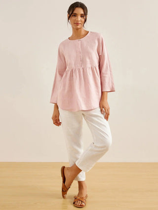 Linen Long-Sleeved Top SITKA - Glamourous Grace