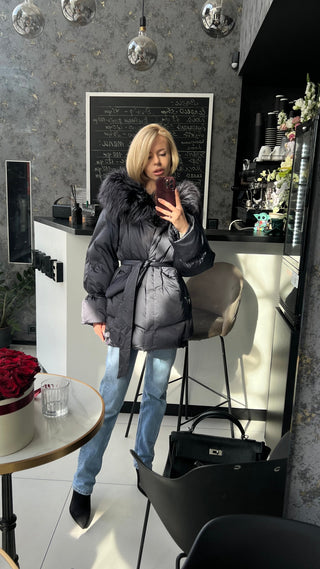 Orchid Genuine Fur Trim Down Parka