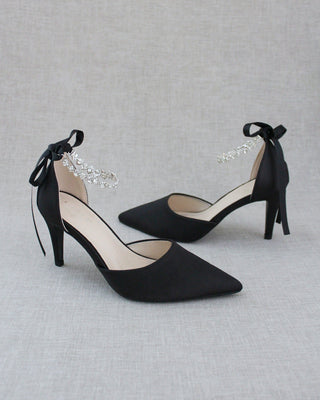 Evening Pumps with Amaryllis Crystal Strap