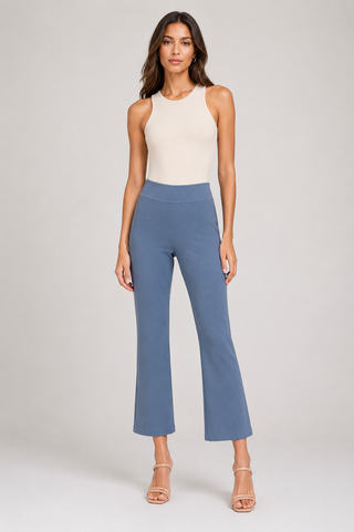 Krazy Larry P600 Pull on Wide Ankle Pant - Indigo