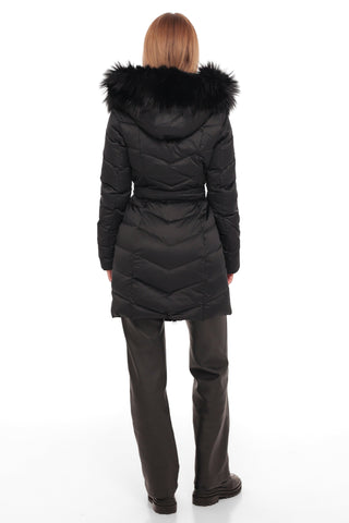 Genuine Fur Trim Down Coat