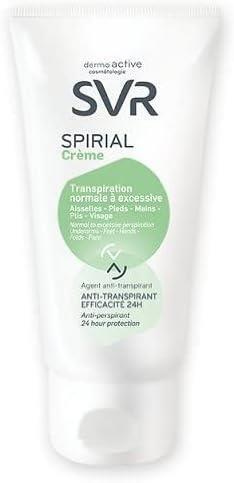 SVR Spirial Antiperspirant Cream 50ml - Fragrance-Free, Sensitive Skin Solution for Excessive Sweating - Glamourous Grace