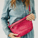 Woven Checkered Light Gray Black