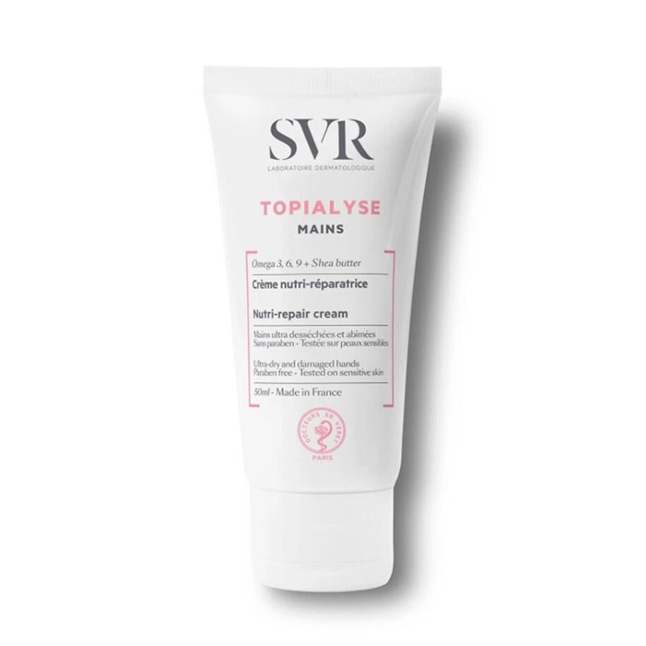 SVR Topialyse Hand Cream 50ml - Moisturizing, Non-Greasy Hand Cream for Dry Skin with Omega 3, 6, 9 & Shea Butter - Glamourous Grace
