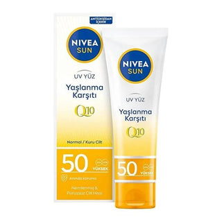 Nivea Sunscreen Face Cream SPF 50+ Anti-Aging Q10 Facial Sunscreen for Sun Protection and Anti-Aging Benefits - Glamourous Grace