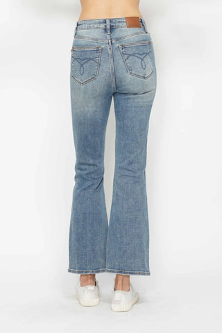 Judy Blue Tummy Control Back Embroidered Pocketed Bootcut Jeans 88783 - 3 Inseams