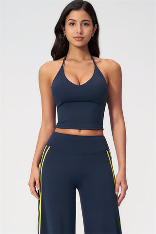 The Evoke Crop Top Straight Leg Pants 2-Piece Set