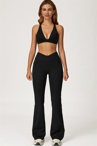 The Glacier Sports Bra Flared Leggings 2-Piece Set