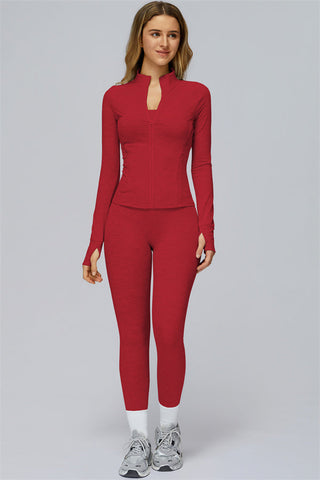 The Radiance Jacket Racerback Sports Bra Leggings 3-Piece Set