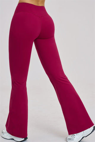 The Zestful Long Sleeve Crop Top Flared Leggings 2-Piece Set