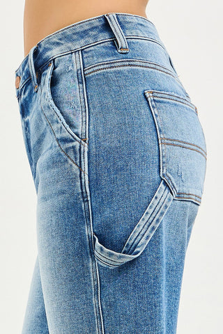 RISEN High Rise Bermuda With Side Tab Detail