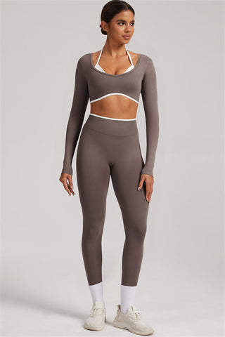 The Elevate New Long Sleeve Crop top Leggings 2-Piece Set