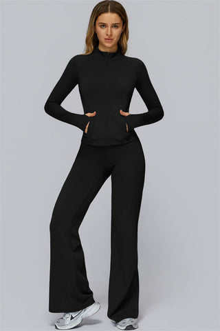 The FlexCore Pure Zip Jacket Flared Leggings 2-Piece Set