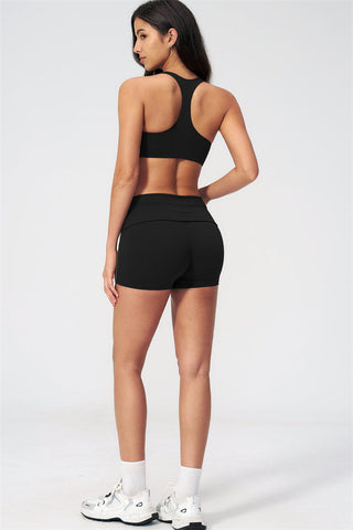 The Evoke Racerback Sports Bra Shorts 2-Piece Set