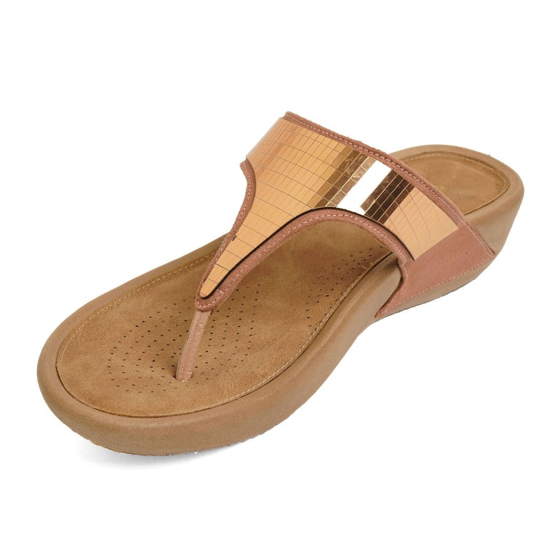 Paloma- Brown Thong Slip-Ons - Glamourous Grace