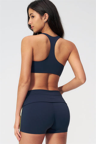 The Evoke Racerback Sports Bra Shorts 2-Piece Set