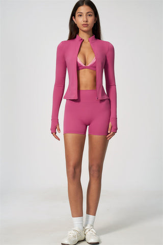 The Seraphine Jacket Sports Bra Shorts 3-Piece Set