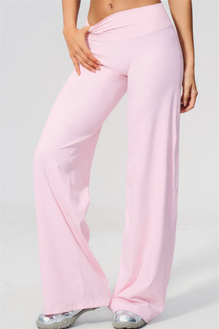 The Twirl Open Back Sports Bra Straight Leg Pants 2-Piece Set