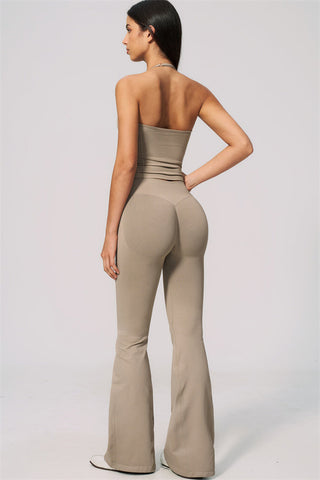 The Velvetine Tank Top Flared Leggings 2-Piece Set