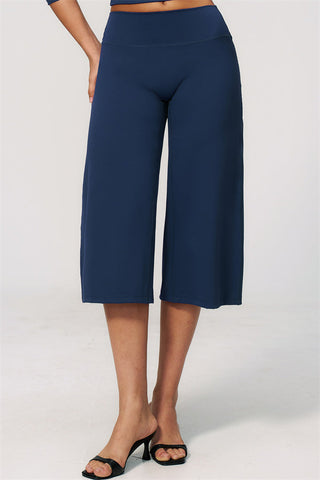 The Natalia Half-Sleeve Top Wide-Leg Crop 2-Piece Set