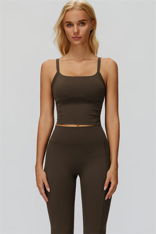 The Fyra Crop Tank Flared Leggings 2-Piece Set