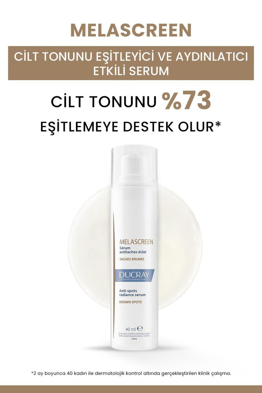 Ducray Melascreen Serum - Brightening & Skin Toning Serum for Hyperpigmentation (40ml)