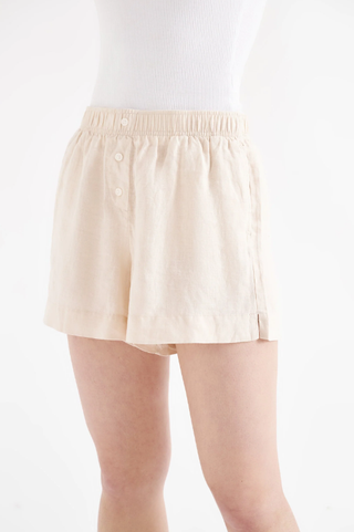 Lounge Linen Short Natural - Glamourous Grace