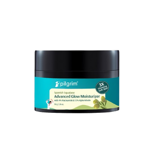 Pilgrim Glow Moisturizer Face Cream With Niacinamide & Vitamin C For Glowing Skin, Dry Skin Hydration, Non-Greasy