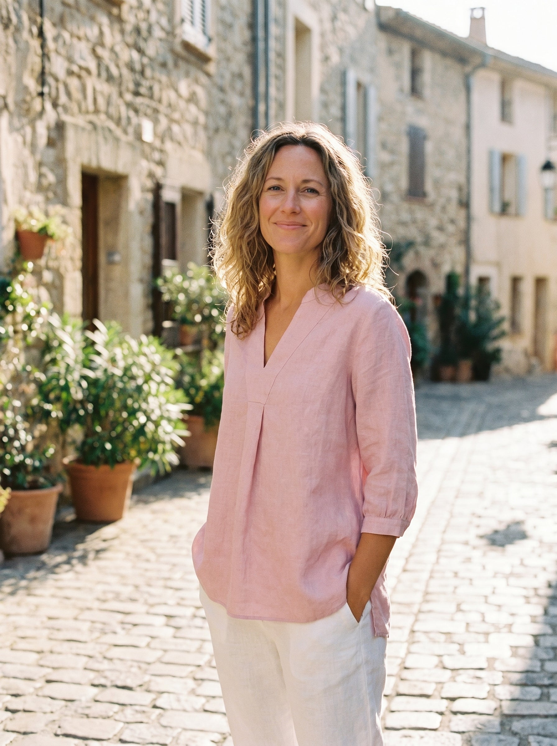 100% Linen Dress Shirt JOANNA - Glamourous Grace