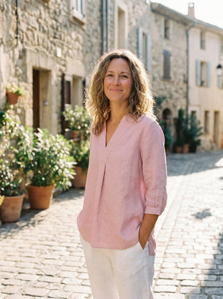 100% Linen Dress Shirt JOANNA - Glamourous Grace