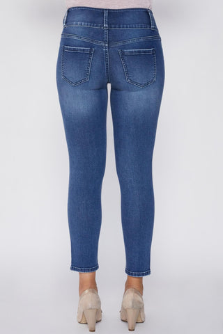 Women's Petite 3 Button High Rise Skinny Jean