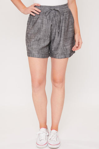 Women's Linen Lounge Shorts with Elastic Waistband