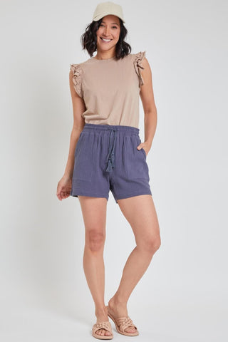 Women's Lifestyle Double Gauze Shorts With Tassel